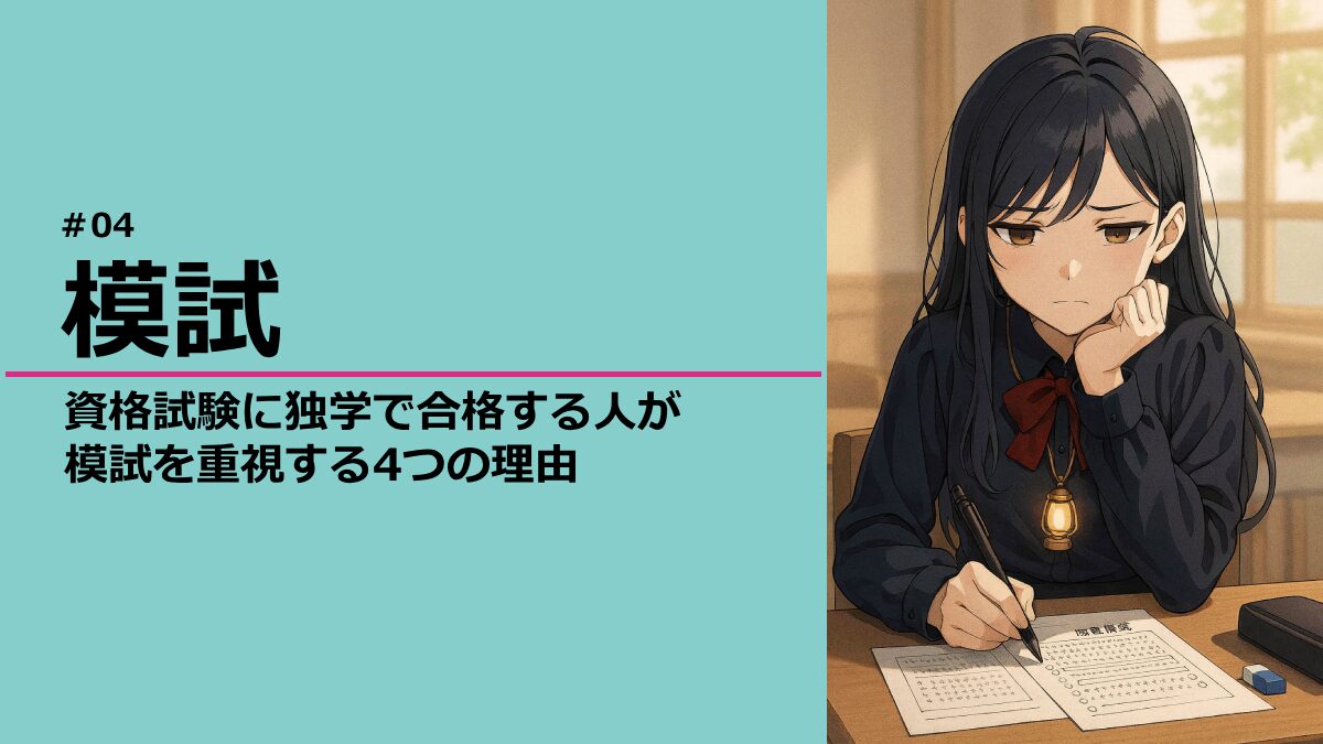 模試に苦戦する灯さんのイラスト